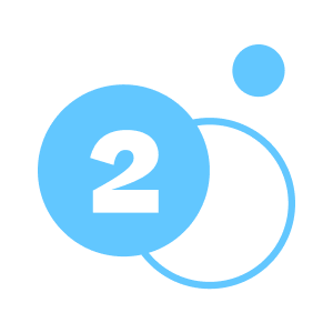 Light blue number 2 icon